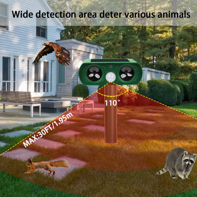 Sensore di movimento e luci lampeggianti Repellente solare per animali per la protezione esterna in cortile
