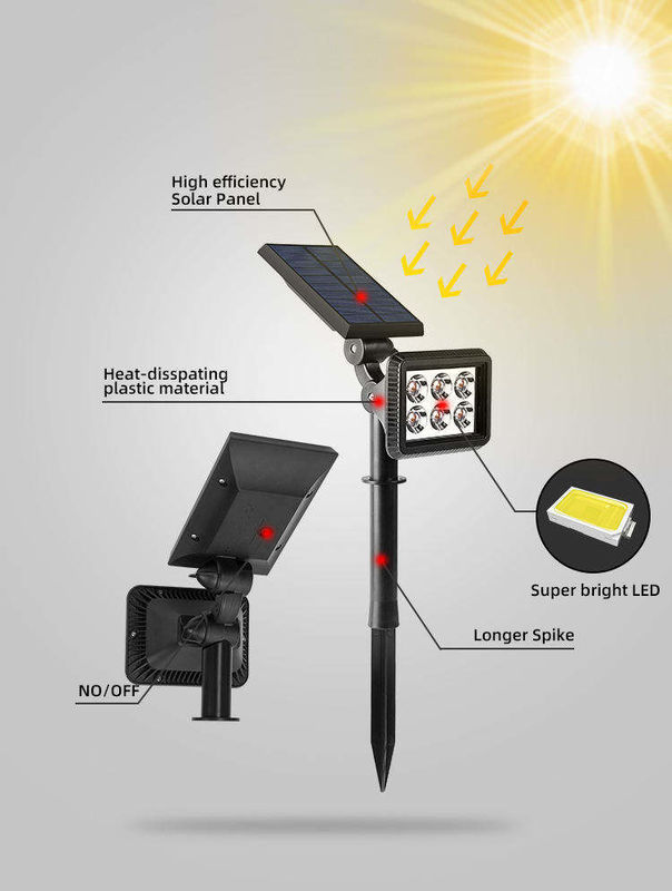 Lampada da giardino solare per esterni Lampada da giardino solare per paesaggio a LED con e regolabile impermeabile IP65