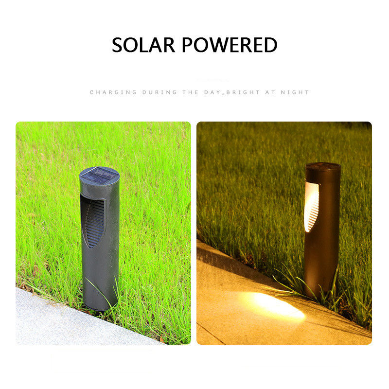 Luce di percorso solare wireless Auto On/off per giardino solare cilindrico all'aperto
