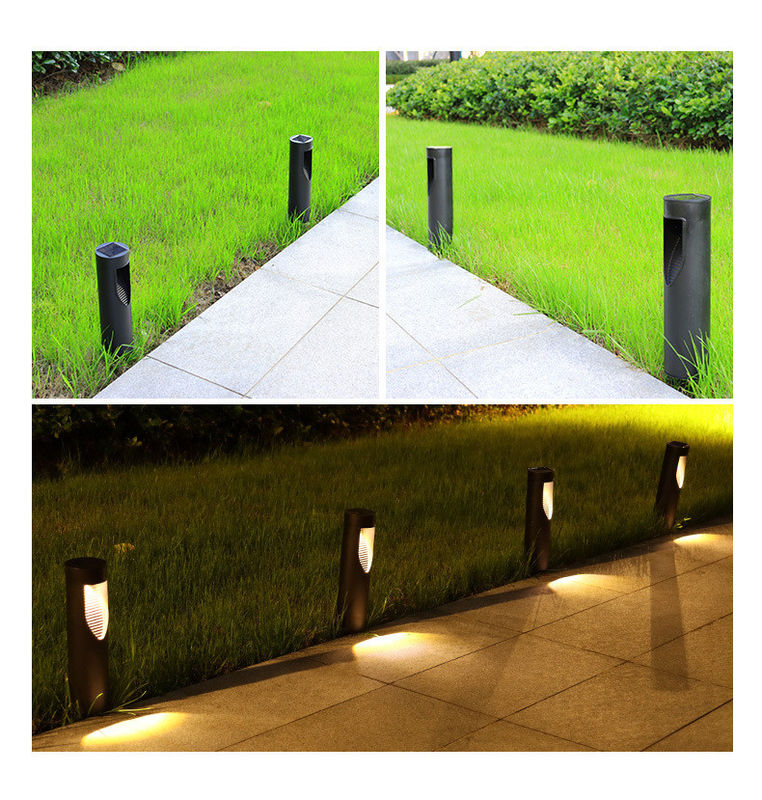 Luce di percorso solare wireless Auto On/off per giardino solare cilindrico all'aperto