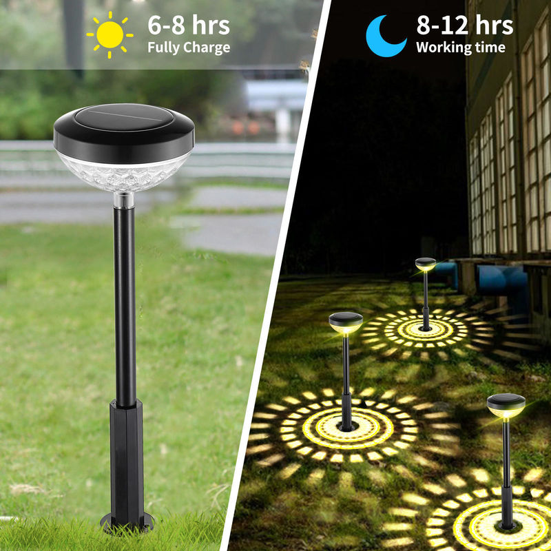 Lampada per prato solare per giardino esterno impermeabile IP55 ABS PC con materiale resistente alle intemperie