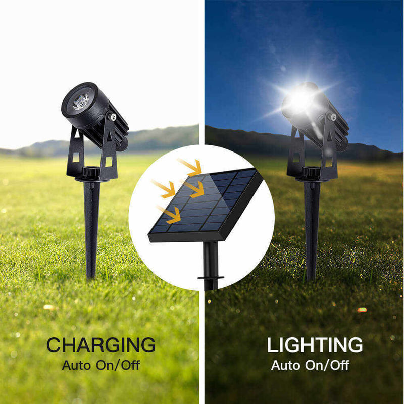 90lm/w Lampada Efficienza luminosa Aluminio Giardino solare LED luce per paesaggio e alberi