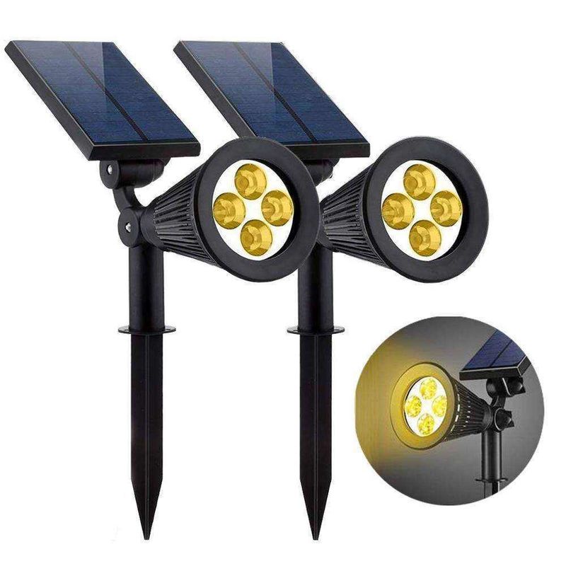 2 IN 1 luce solare da giardino RGB cambio colore LED per il prato esterno alimentazione solare