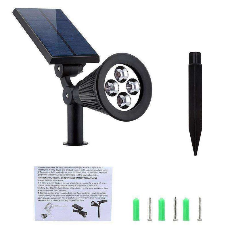 2 IN 1 luce solare da giardino RGB cambio colore LED per il prato esterno alimentazione solare