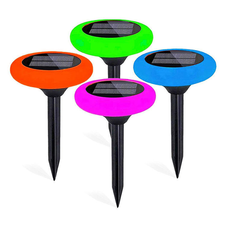 Luci solari esterne 7 cambiamento di colore Luci di percorso solare per l'illuminazione del paesaggio del giardino