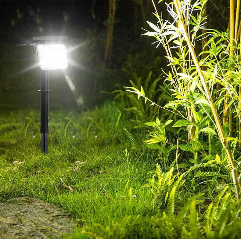 IP65 Rated Solar Powered 64 Led Garden Lawn Light Outdoor Landscape Stage Lighting 2-in-1 Lampade a parete wireless