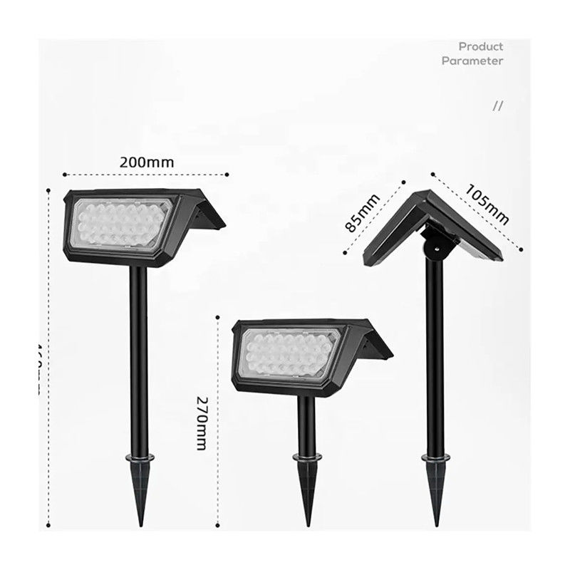 Lampada solare da giardino per la casa Lampada impermeabile esterna con materiale ABS e durata di vita di 50000 ore