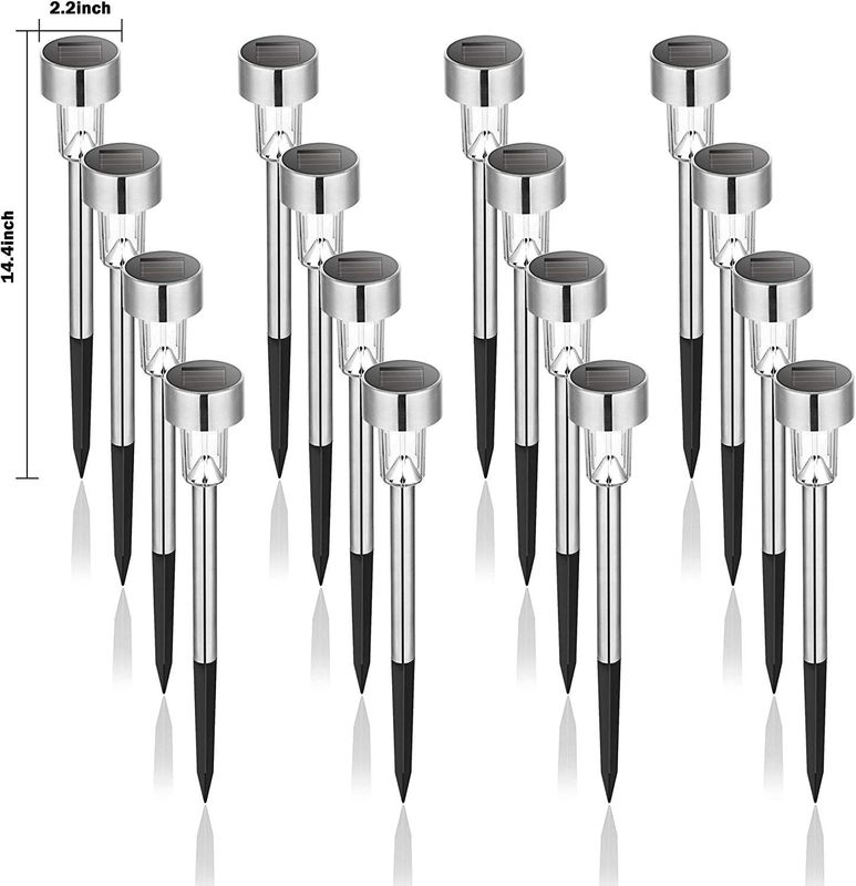 Lampade dirette solari a LED per l'alluminio di giardini in acciaio inossidabile