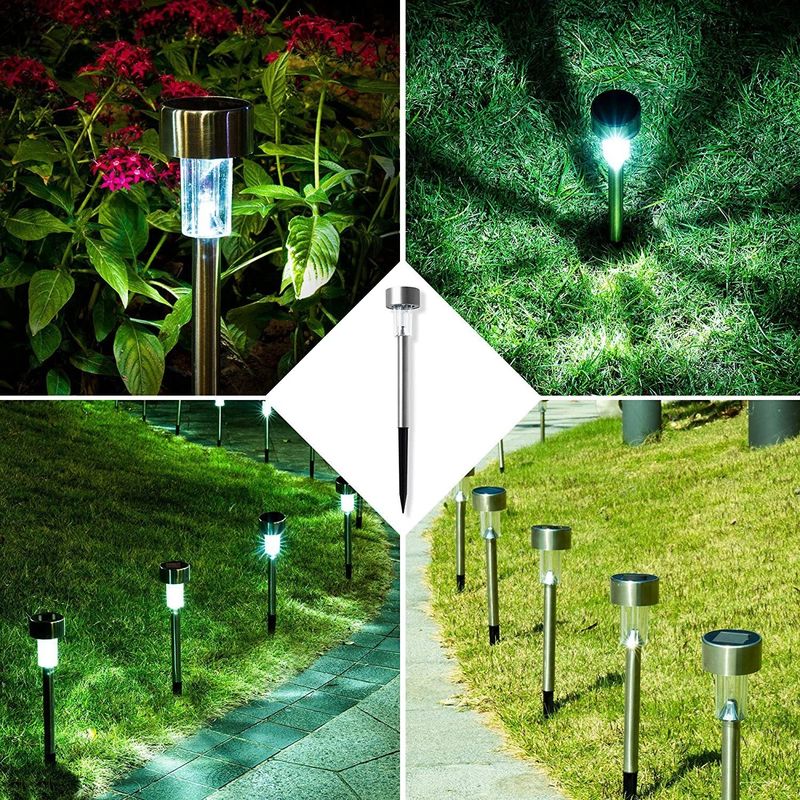 Lampade dirette solari a LED per l'alluminio di giardini in acciaio inossidabile