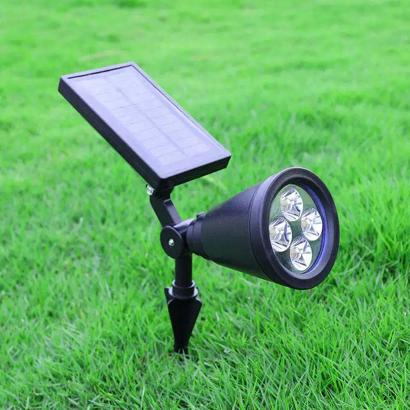 Fornitore di energia solare 4 Led Spotlight Ip65 Ignifuso Lampada solare per giardino esterno
