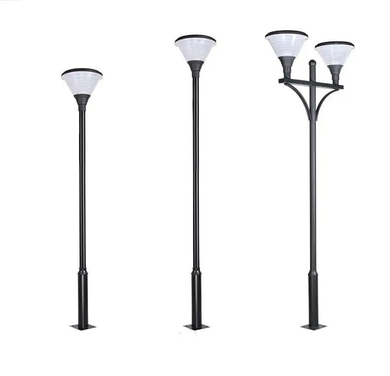 360° angolo di fascio fabbricazione professionale lampada a pilastro solare per illuminazione esterna