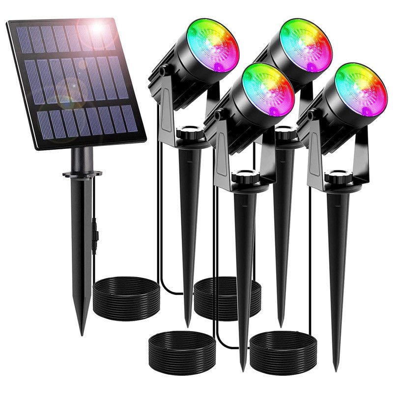 Luci solari Ip65 Lampade impermeabili per giardini in RGB Paesaggio bianco caldo/freddo