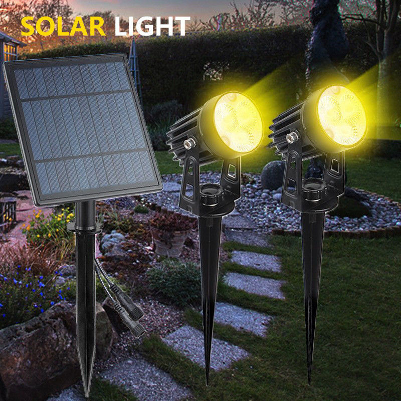 Alerta diurna 6000K 2 modalità Lampada a LED a energia solare 4 in 1 Spotlight solare a LED esterno
