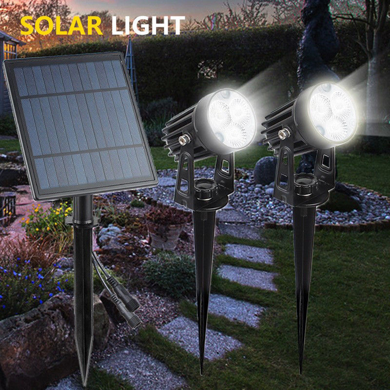 Alerta diurna 6000K 2 modalità Lampada a LED a energia solare 4 in 1 Spotlight solare a LED esterno