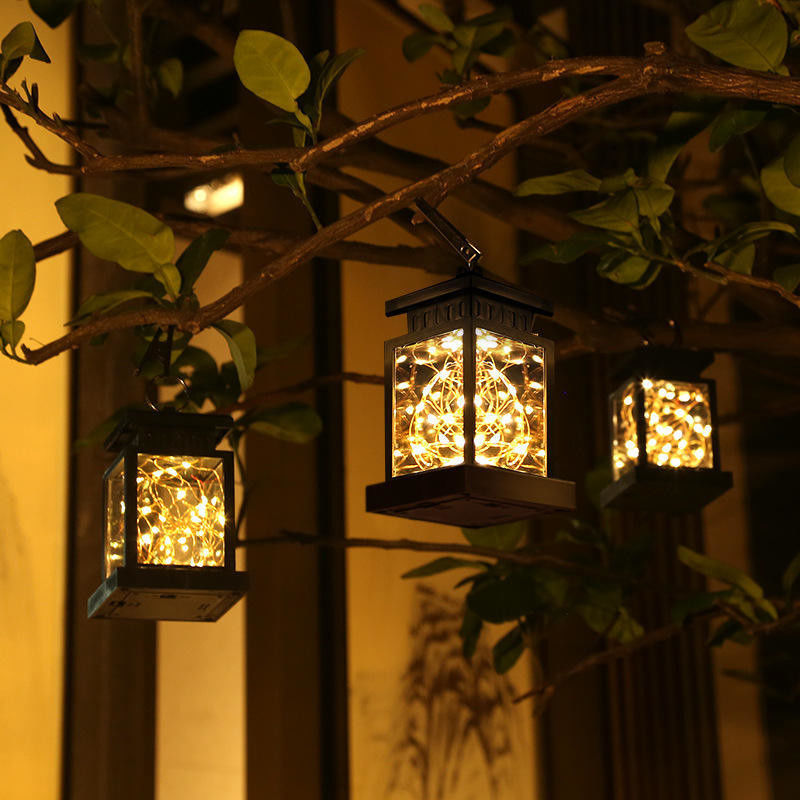 Home Giardino appesi alberi luci notturne a LED luci solari Decorazione giardino esterno appesi