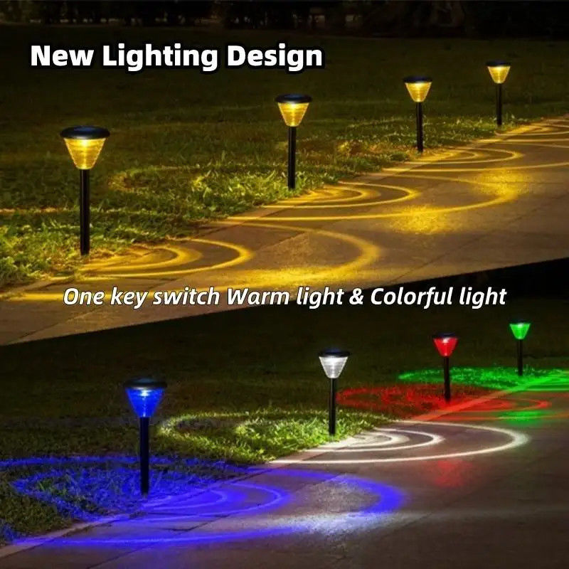 Lampade da giardino solare a LED a colori multipli per lampadari per prati in paesaggio