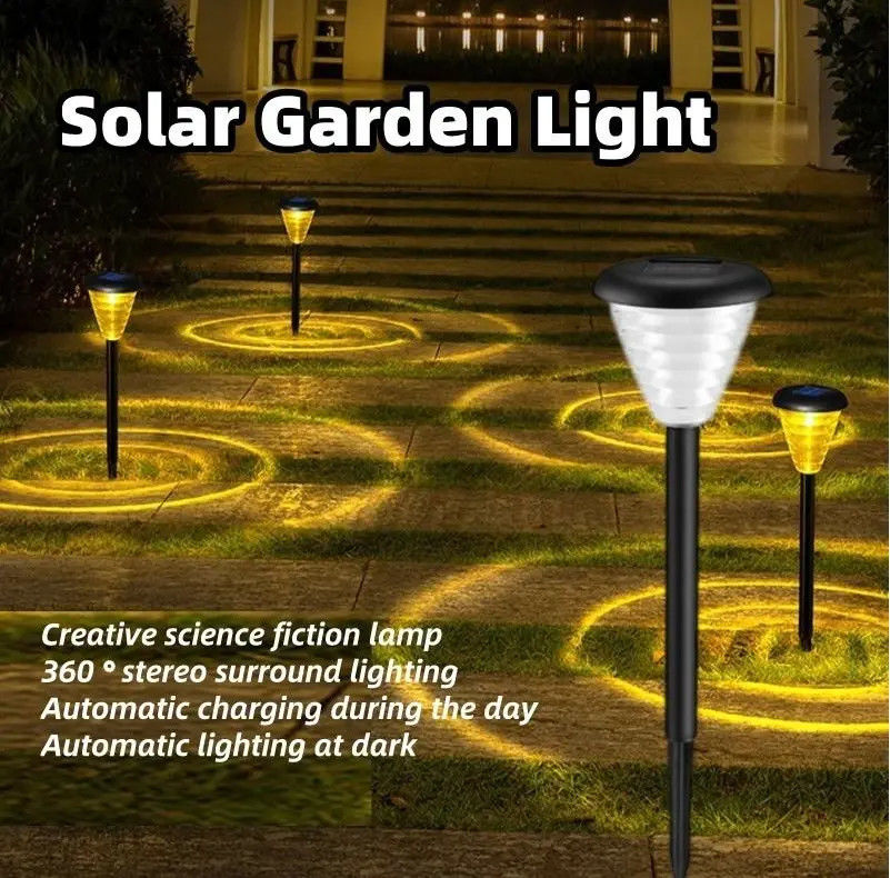 Lampade da giardino solare a LED a colori multipli per lampadari per prati in paesaggio