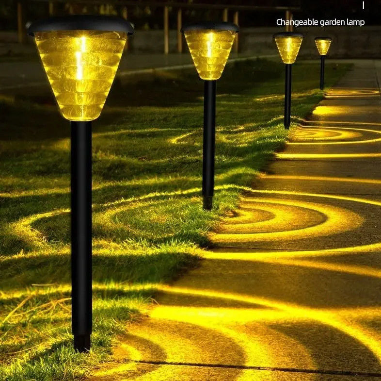 Lampade da giardino solare a LED a colori multipli per lampadari per prati in paesaggio