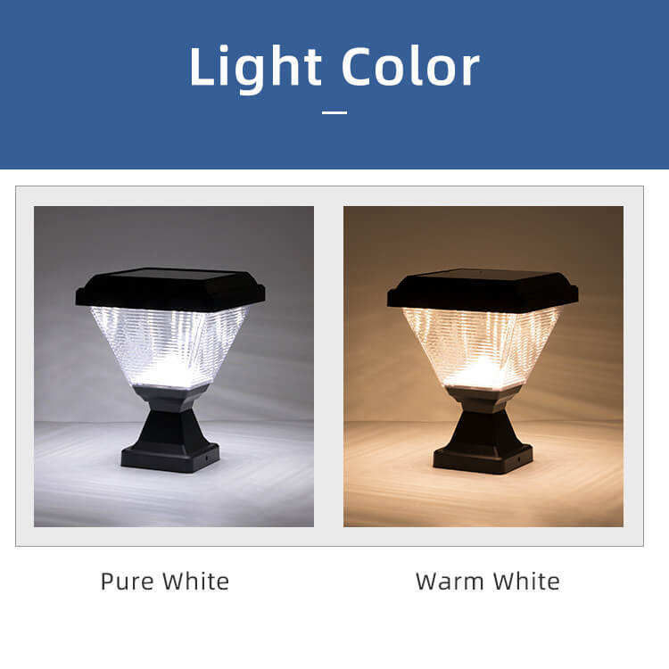 Luminazione esterna impermeabile IP65 Post Garden Spike Led Gate Solar Pillar Light con ABS