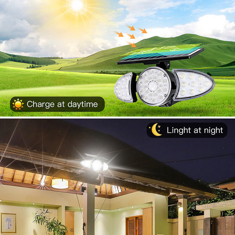 IP65 Sensore di movimento a energia solare Luci solari di emergenza esterno