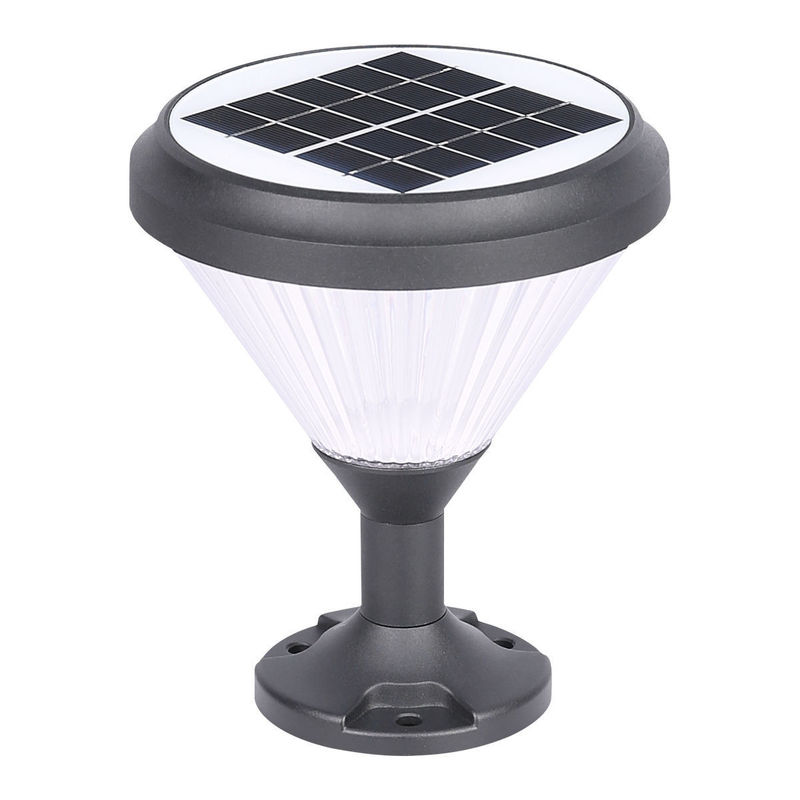 Materiale PC in alluminio Alimentato da energia solare Fence Post Cap luci con luci per porta del giardino 2-