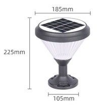 Materiale PC in alluminio Alimentato da energia solare Fence Post Cap luci con luci per porta del giardino 2-