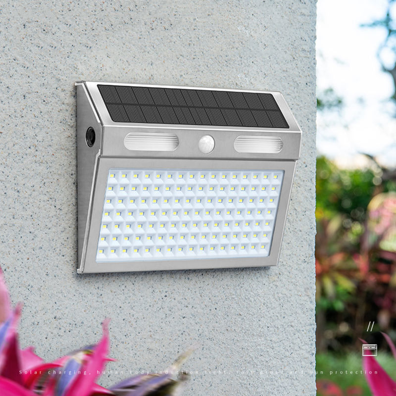 4 Moduli di illuminazione LED luce solare esterna a parete con sensore di movimento protezione IP65