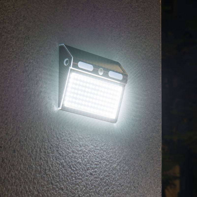 4 Moduli di illuminazione LED luce solare esterna a parete con sensore di movimento protezione IP65