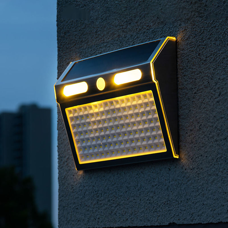 4 Moduli di illuminazione LED luce solare esterna a parete con sensore di movimento protezione IP65