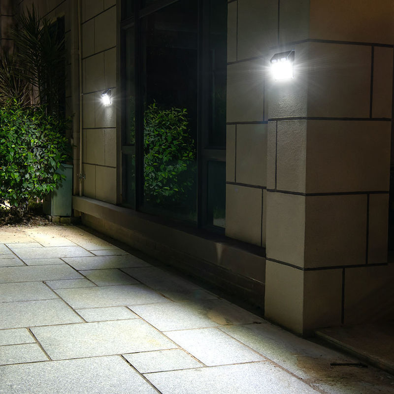 4 Moduli di illuminazione LED luce solare esterna a parete con sensore di movimento protezione IP65