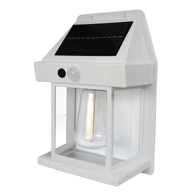 80lm/w Decorazione giardino cortile Lampada a parete solare impermeabile con sensore di movimento