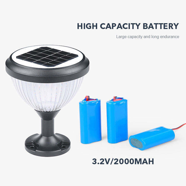 Lampada a colonna di energia solare per il patio esterno