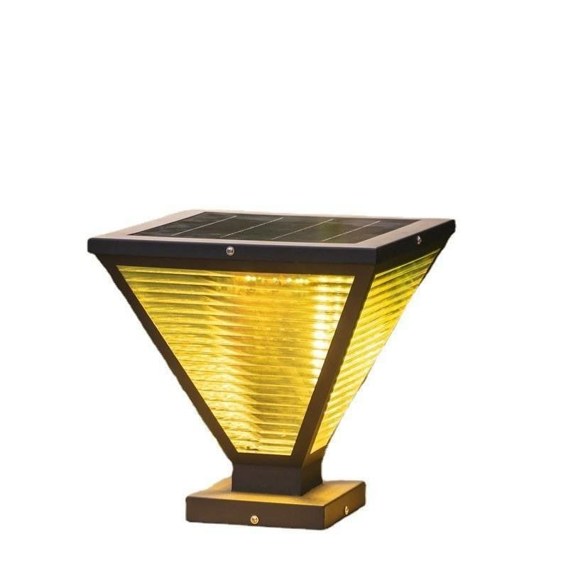 Lumiera a pilastro a energia solare a LED resistente all'acqua lampadina elettrica per colonna esterna