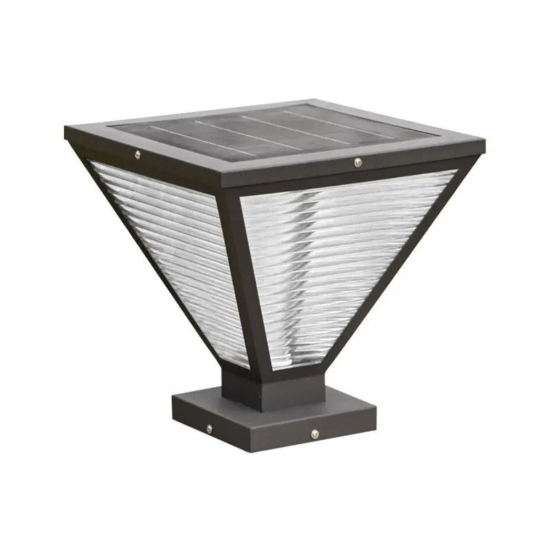 Lumiera a pilastro a energia solare a LED resistente all'acqua lampadina elettrica per colonna esterna