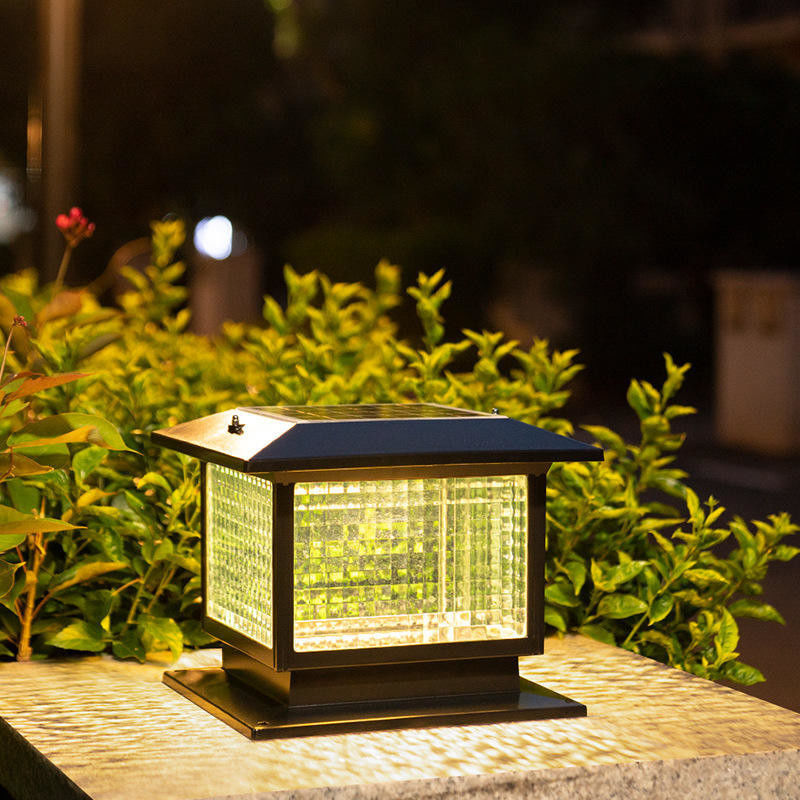 Lampada a pilastro solare moderna per esterno per l'illuminazione del parco nel cortile Voltaggio di ingresso V 3.7V