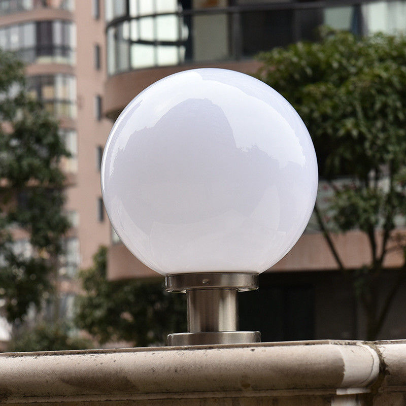 360° angolo di fascio rotondo di plastica di recinzione solare luci con timer a distanza e 3 colori
