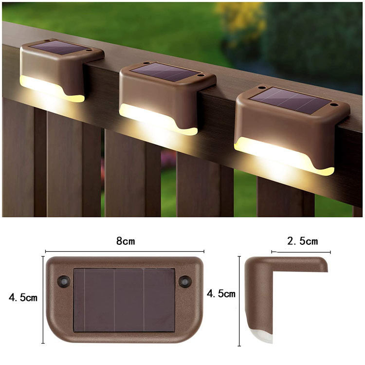 1.2V Input Voltage Outdoor LED Solar Power Step Lamp per l'illuminazione dei muri del giardino