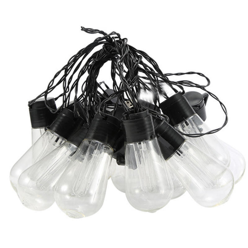 Lampade a stringa a LED solari Edison per decorazioni natalizie all'aperto Patio 6lm 1-