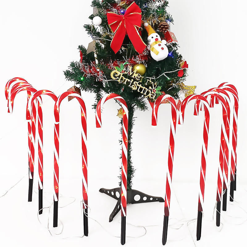 Luci a LED solari per esterni Luci di canna da caramella per Natale per altre decorazioni natalizie