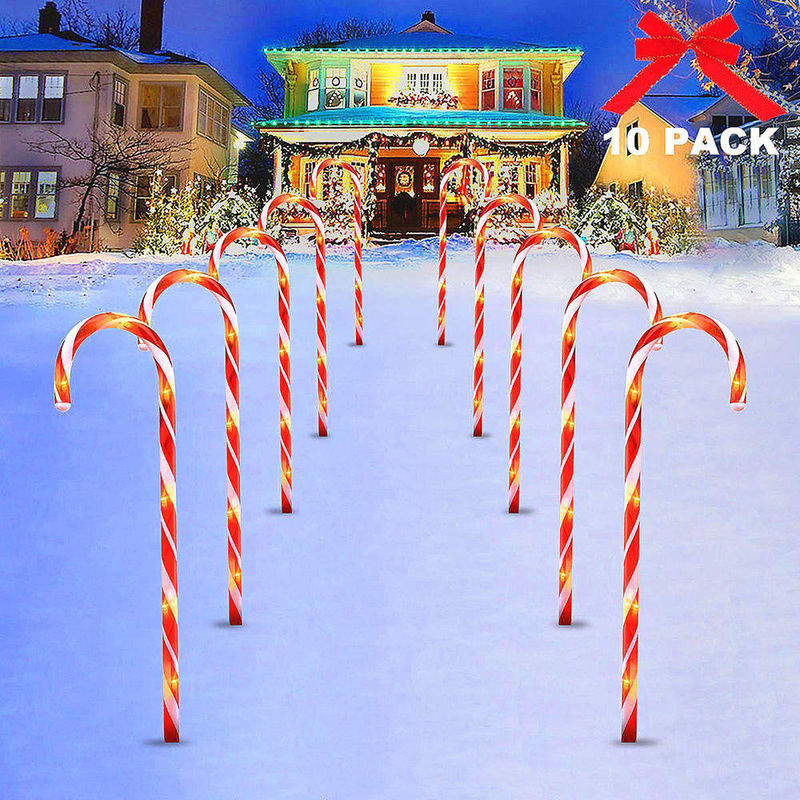 Luci a LED solari per esterni Luci di canna da caramella per Natale per altre decorazioni natalizie