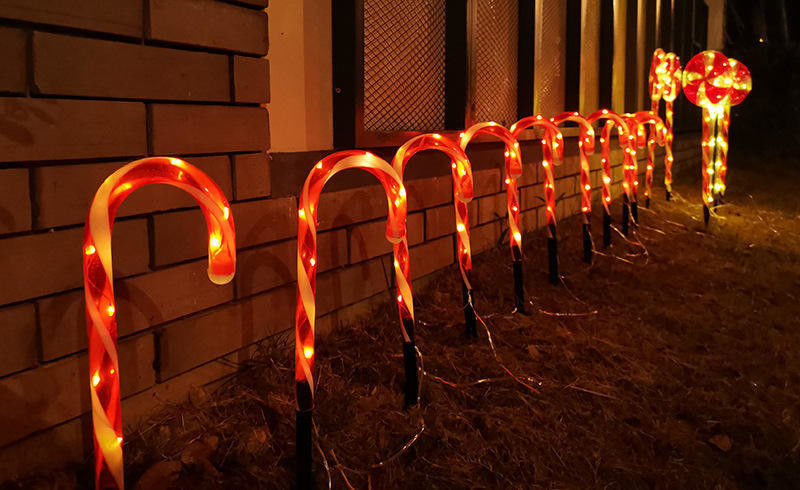 50000 ore di vita utile luce solare in plastica a LED per decorazioni a colori personalizzate