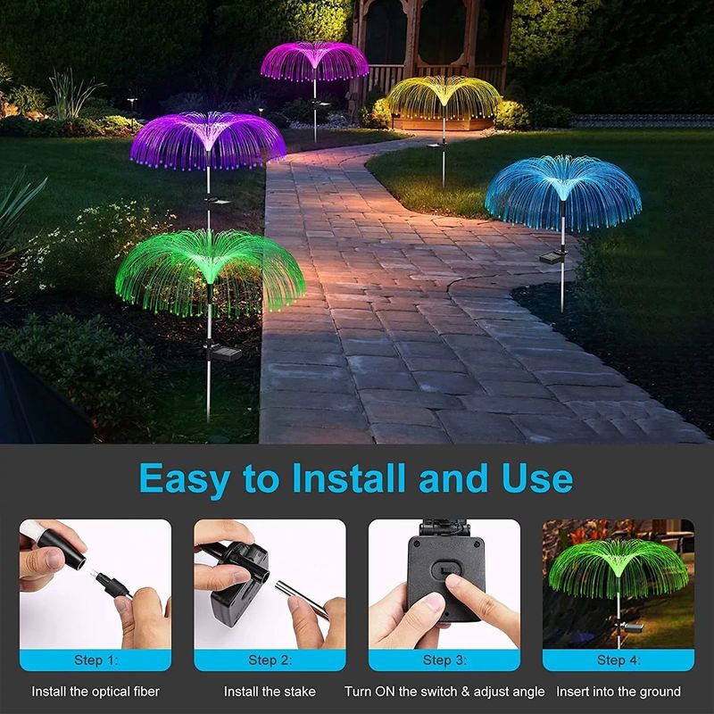 Atmosfera luci decorative per l' area impermeabile della villa LED Fibra ottica Meduse
