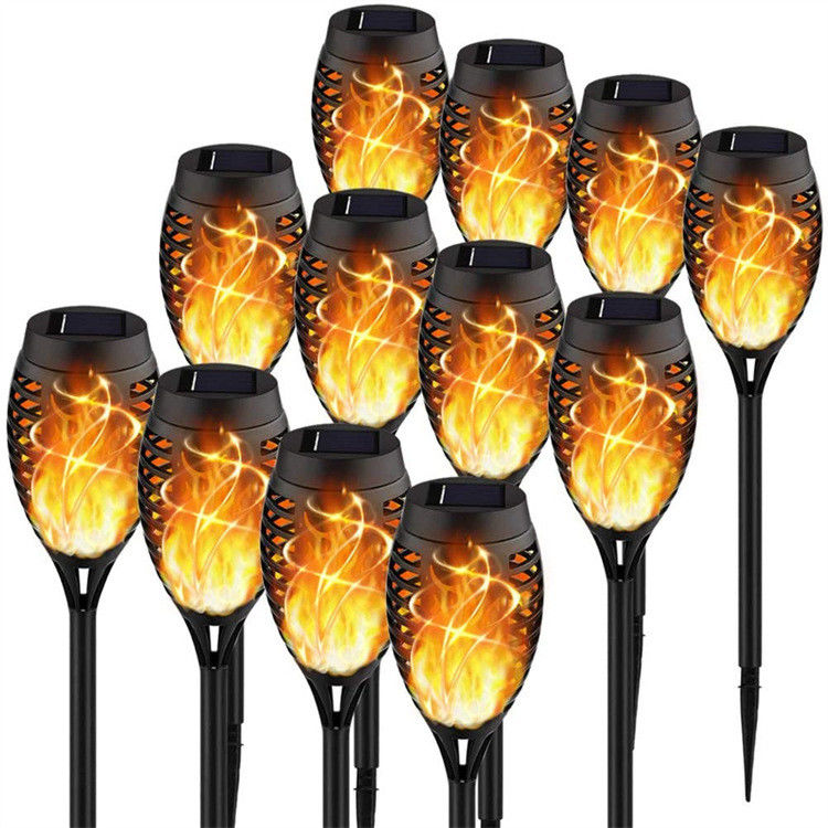 Luce a LED a energia solare per la danza Fiamma lampeggiante Giardino paesaggistico Acqua resistente all'aria aperta