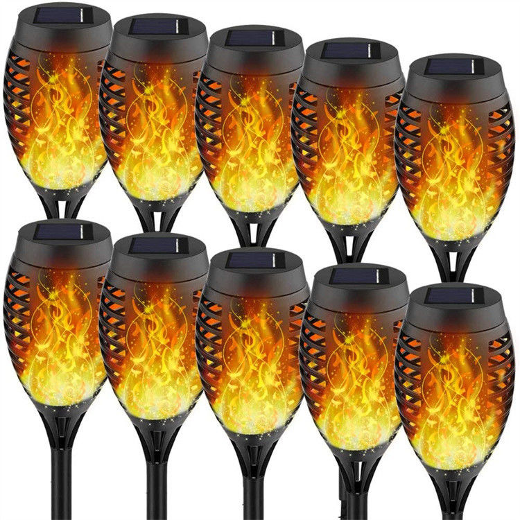 Luce a LED a energia solare per la danza Fiamma lampeggiante Giardino paesaggistico Acqua resistente all'aria aperta