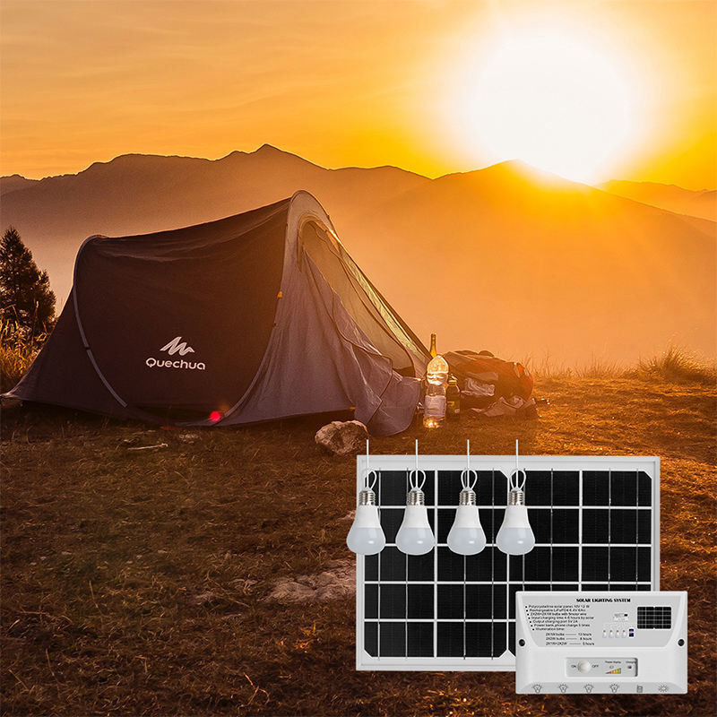 360° angolo del raggio luce solare per campeggio sistema di generazione di energia esterna portatile