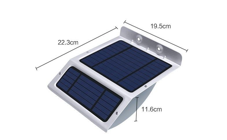Luce LED a energia solare montata a parete in acciaio inossidabile per il mercato della pubblicità all'aperto
