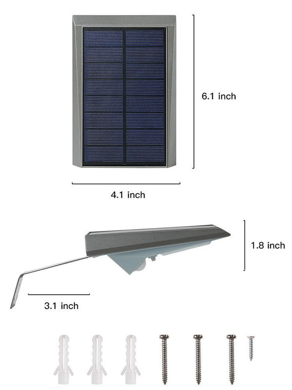 Fornitore di energia solare LED ad alta luminosità Sensore di movimento moderno Luce da parete per giardino esterno