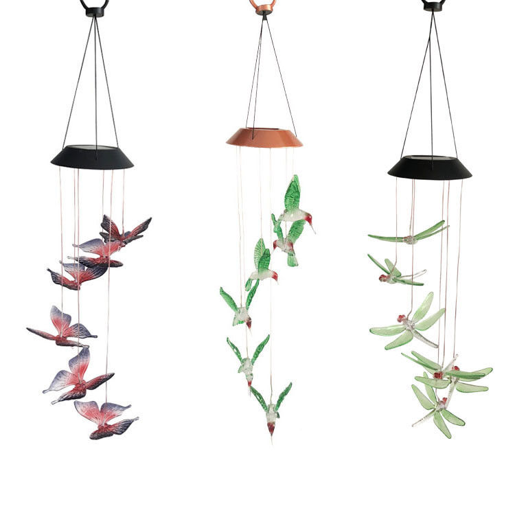 Led Indoor Hummingbird Decorazione domestica Cane di vento solare Luce con opzioni personalizzabili