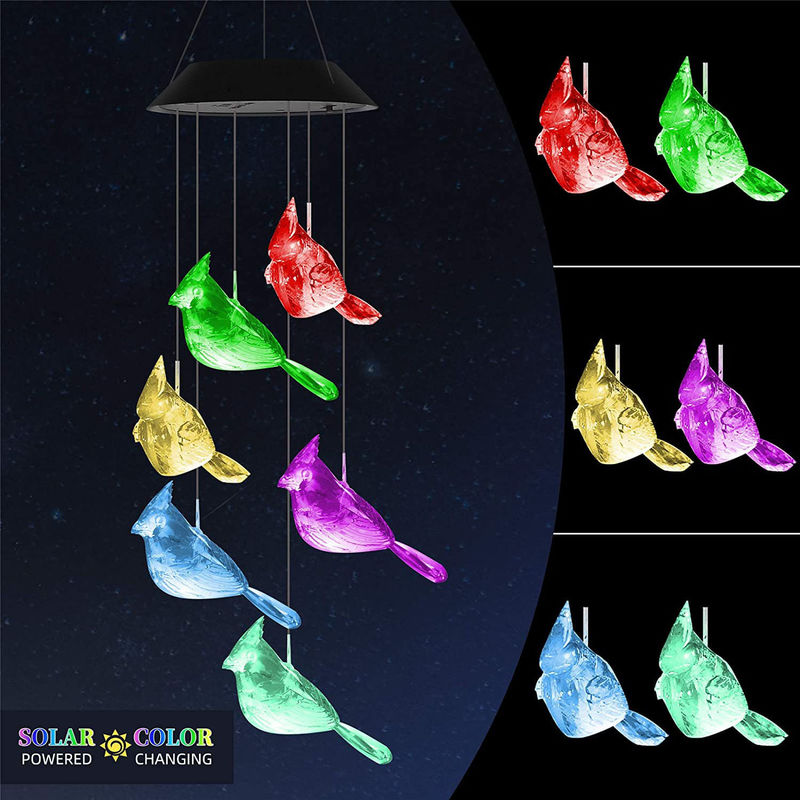 Led Indoor Hummingbird Decorazione domestica Cane di vento solare Luce con opzioni personalizzabili
