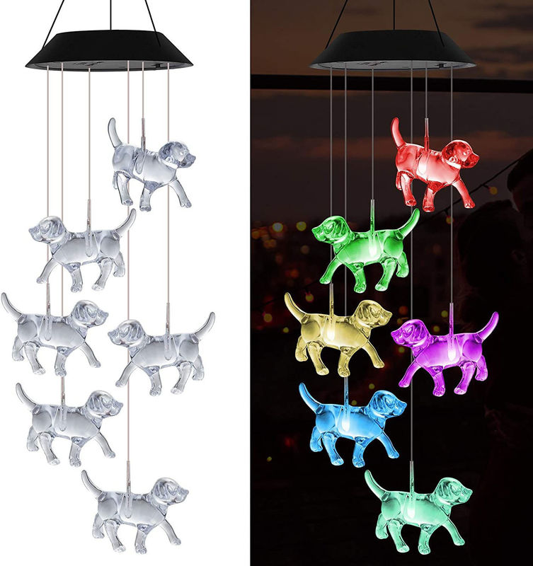 Led Indoor Hummingbird Decorazione domestica Cane di vento solare Luce con opzioni personalizzabili